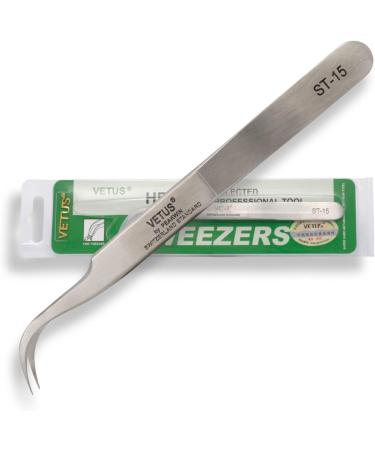 P-Beauty Vetus Eyelash Tweezers ST-10 | Perfect for Individual & Volume Extensions | Protective Cap Included | International Shipping Available - Buy Online on GoSupps.com