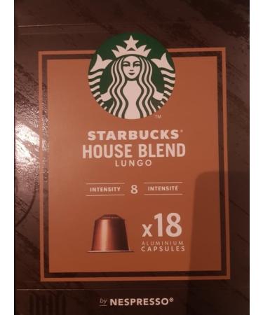 Starbucks Cafe Capsules Compatible Nespresso House Blend Intensity 8 - Box of 18