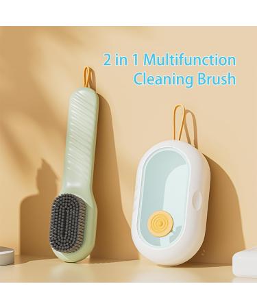 2 in 1 Multifunction Cleaning Brush Cleaning Brush with Soap Dispenser for Shoes Cleaning with Encrypted Soft Hair Ergonomic Non-Slip Handle Press Out Liquid Laundry Brush (D 1PCS) D 1PCS - Buy Online on GoSupps.com