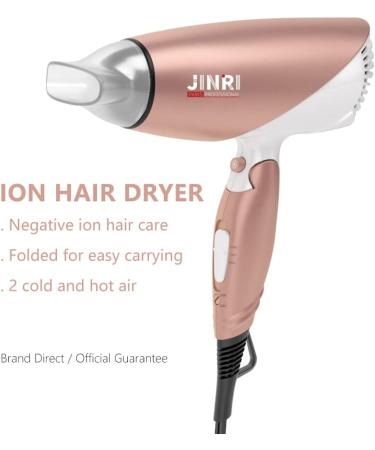 Foldable Travel Hair Dryer - Dual Voltage Lightweight Ionic Blow Dryer (Gold) for International Use - Buy Online on GoSupps.com