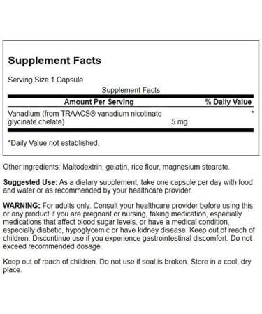 Swanson Albion Chelated Vanadium Glycinate 5mg 60 Capsules - 2 Pack - Buy Online on GoSupps.com