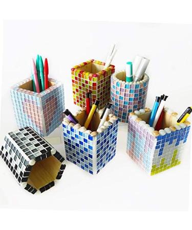 Crystal Glass Mosaic Tiles 225 Pieces Pack - DIY Home Decoration Supplies - 1x1 cm Square Tiles - Full Color Mix - Buy Online on GoSupps.com
