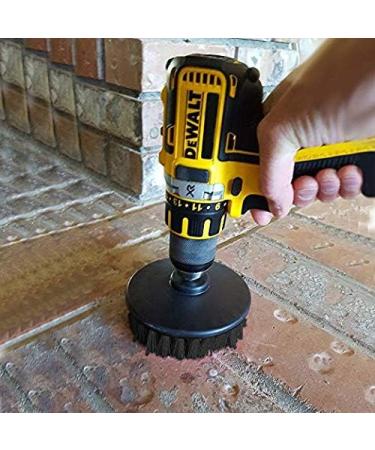 HUAWELL Drill Brush Power Scrubber Cleaning Brush-Smokers and Grills - BBQ Cleaning Kit - Rust Remover - Hard Water Calcium Mineral and Stain Remover Bathroom and Kitchen Surface Black(Stiff Black) - Buy Online on GoSupps.com