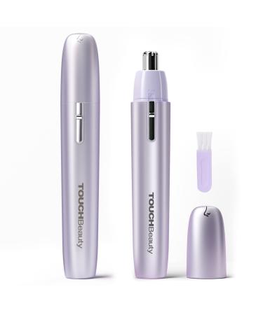 TOUCHBeauty Nose Hair Trimmer for Women: Facial Hair Remover Battery Powered - Hair Trimmer for Nose Ear Neckline Eyebrow Purple