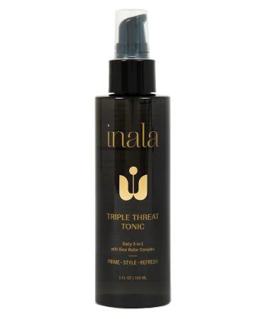 inala Triple Threat Tonic - Daily 3-in-1 Treatment Tonic with Rice Water Complex - Fortifies and Strengthens Strands - Oil-free and Lightweight - Suitable for All Hair Types, 5 Fl Oz