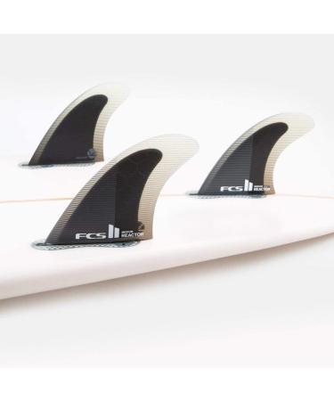 FCS II Reactor Performance Core Tri Fin Set - Charcoal/Black - Longboard Surfing Fins - Buy Online on GoSupps.com