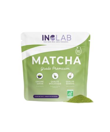 Inolab Matcha Poudre Bio "Qualit Premium" I Th Vert Matcha Bio Japon Umami Doux nergie & Antioxydants I Latte P tisseries Smoothies I 100 gr Matcha 1 g (Lot de 1)