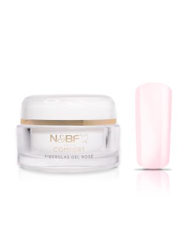 N&BF UV + LED fiberglass gel Comfort Line Rose |15ml High quality professional fiberglas gel dick viscos |Prime Men + assembly gel with fiberglass particles |Particularly stable & break -proof |Made in Germany 15 ml (1 Pack)