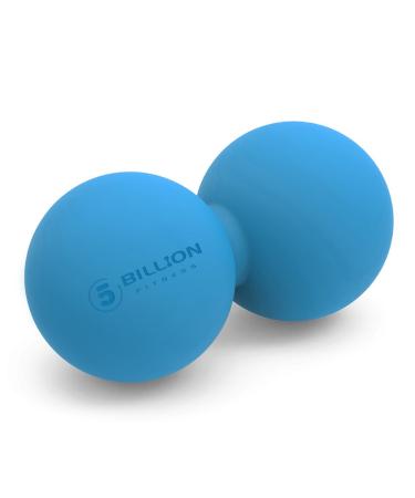 5BILLION Peanut Massage Ball - Double Lacrosse Massage Ball & Mobility Ball for Physical Therapy - Deep Tissue Massage Tool for Myofascial Release, Muscle Relaxer, Acupoint Massage Blue