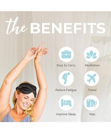 Swanwick 100% Pure Silk Oversized Luxury Eye Mask for Sleeping - Black - Buy Online on GoSupps.com