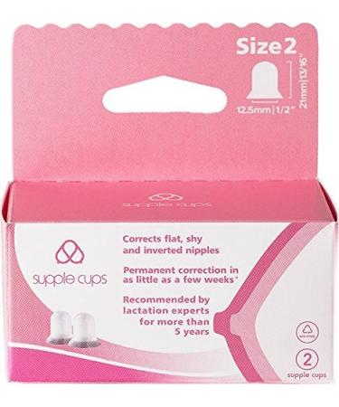 Supple cups for flat shy and inverted nipples (size 2)