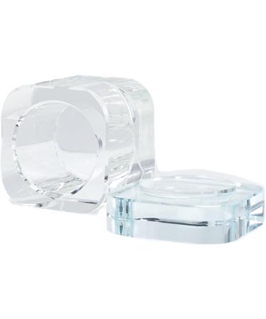 Nail Dappen Dish for Monomer Acrylic Nail Liquids Powder Dappen Dish for Acrylic Nails with Lid Glass Nail Cup Crystal Makeup Brush Holder Clear - Buy Online on GoSupps.com