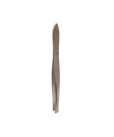 Tweezers cilia tweezers 8 cm slanted 4 mm wide stainless steel