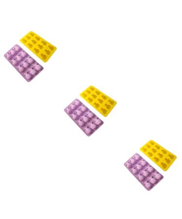 Alipis 6 Pcs Silicone Molds Silicone Candy Mold Silicone Candy Moulds DIY Soap Mold Cactus Pineapple 3pcsx3pcs Yellowx3pcs