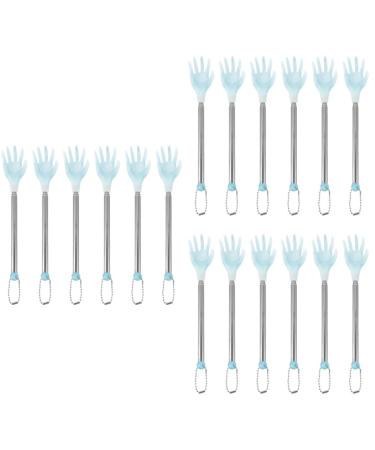 Minkissy 18 pieces finger tickling head massager back massage device metal spatula hand scratch bamboo back shoulder telescopic back scraper backkratz tools car scrapes man plastic