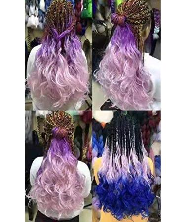 3x Ombre Black-Purple Synthetic Braids Extensions - 50cm Twists Hair for Stylish Hairstyles - Buy Online on GoSupps.com
