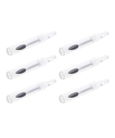 minkissy 6Pcs Silicone Lip Mask Brush Makeup Makeup Use Lipstick Brush brochas de maquillaje Beauty Makeup Eyeshadow Lipstick Applicator with Cover Miss Lip Gloss Brush Black