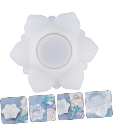 NUOBESTY 2pcs Container Silicone Storage Diy Tool Handmade Crystal Flower White Epoxy Casting Mold Making Whitex2pcs 4.4X12.5CMx2pcs - Buy Online on GoSupps.com