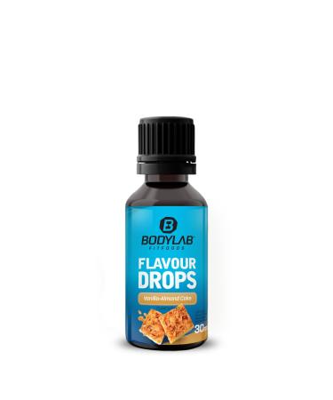 BODYLAB24 Flavor Drops 30ml Vanilla-almond cake calorie-free sugar-free and fat-free aroma drops flavrops to sweeten food drops of taste without artificial dyes