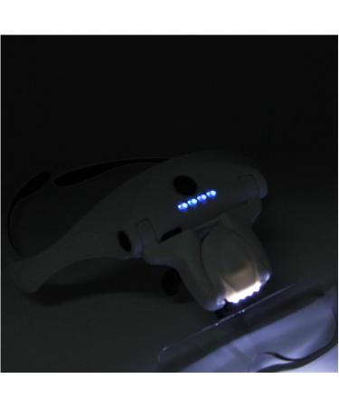 Head Mounted Optical Magnifier Eyeglasses Power Display LED Magnifier Eye Glasses Large Capacity Battery for Jeweler Loupe Craft - Buy Online on GoSupps.com