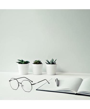 VOOLGA Classic Retro Blue Light Filter Glasses - Polygon Style Fashion Glasses for Men & Women - Anti-Glare Computer Protection with Black Metal Legs - Buy Online on GoSupps.com