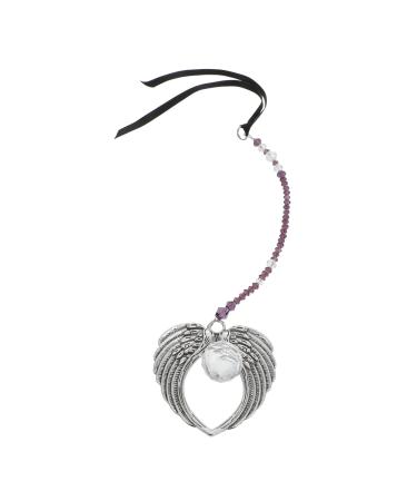 GRIRIW Home Accessories Crystal Pendant Decor Ornament Car Pendant Hanging Items Angel Wings Pendant Charm Household Violet 39x6.5cm