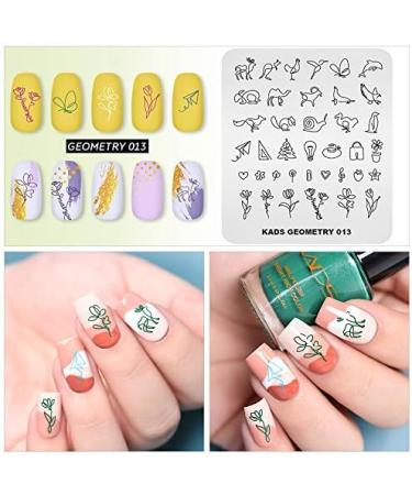 KADS Nail Art Stamping Plate GE013 - Geometry Nail Stencil & DIY Design Tool for Stunning Nail Art - Buy Online on GoSupps.com