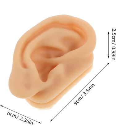 GALPADA 1 Pair Silicone Ear Model - Realistic Artificial Ear Mold for Picking Training - Fake Body Part for Piercing Acupuncture Practice Classroom and Home Decor - Buy Online on GoSupps.com