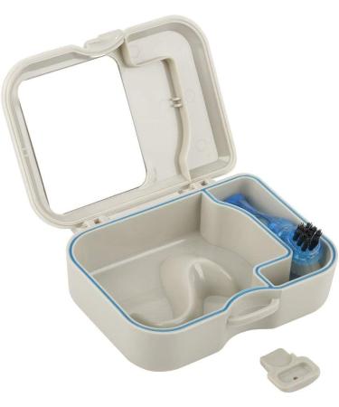 Prohesese False Teeth Storage Box | Prosthesis Care Container with Mirror & Cleaning Brush - Buy Online on GoSupps.com