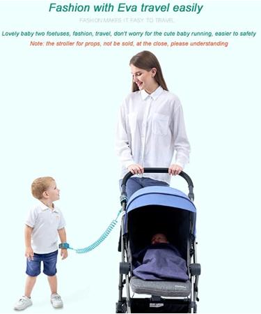 Kids Toddler Safety Harness Leash | Anti Lost Wrist Link | Child Walking Rope in Blue - Buy Online on GoSupps.com