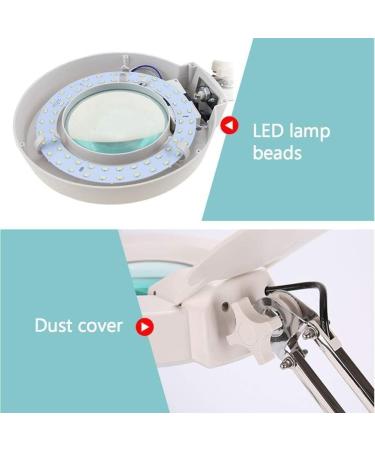 Magnifying Glass Screen 5X/8X/10X/15X/20X Magnifying lamp Folding Reading Desk Cosmetic Repair Welding White Magnifying Lens with LED Light Double The Comfort Vision Blue red white - Buy Online on GoSupps.com