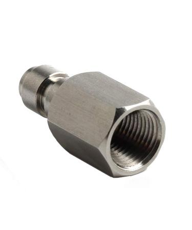 HPDAVV Paintball PCP Stainless Steel Universal 8mm Quick-Disconnect Plug Adapter 1/8" NPT Female Thread Paintball Fittings with Sealing O-Ring Female/1pc