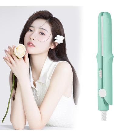 Laluerck 2 in 1 Electric Hair Straightener Hair Curler Fast Heating and Anti-Scald Curler Hair Styling Tools for Women and Men Hair Salon Mint Green - Buy Online on GoSupps.com
