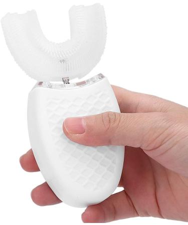 U-Shaped Electric Sonic Toothbrush for Adults | Wireless Charging Tooth Cleaner with Cold Light Teeth Whitening | Oral Care Tool for Travel & Home - White - Buy Online on GoSupps.com