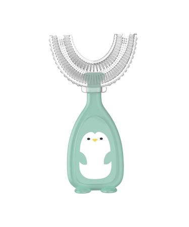 U-shaped Toothbrush Silicone Toothbrush Baby Mouth Cleaning Manual Toothbrush (Green L) Toothbrushes