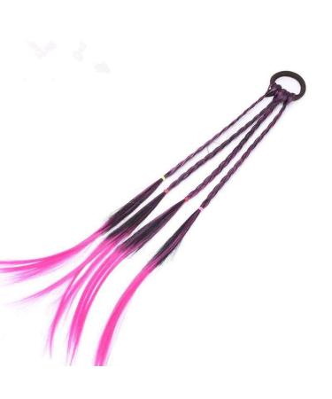 EROSPA 4 Colorful Hair Strands - 40 cm Hairpiece Extension with Hair Tie/Band (Pink) - Vibrant Hair Accessories for Unique Styles - Buy Online on GoSupps.com