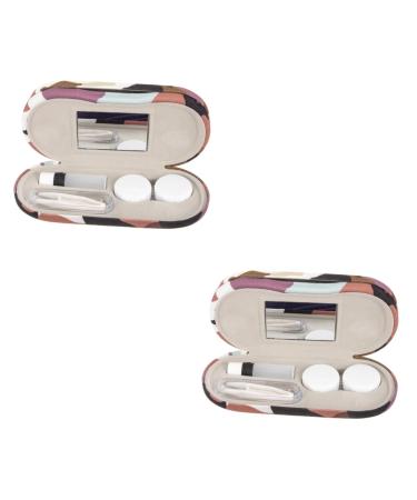 Solustre 2 sentences glasses case with double usage purpose travel glasses organizer glasses container for at home multi-purpose glasses case flocked cloth sunglasses camouflage travel