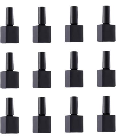 Frcolor 12 Pack Empty Nail Polish Bottles - Refillable Glass Containers for Nail Art & Makeup - 10ml Transparent Bottles for Women & Girls - Buy Online on GoSupps.com
