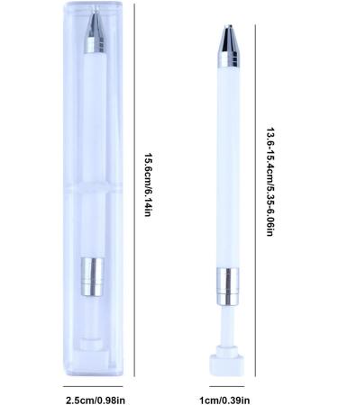 Nail Art Manicure Art Drill Rhinestone Dotting Pencil | Rhinestone Art Portable Dotting Nail Too for Home Travel Business Trip Apartment White - Buy Online on GoSupps.com