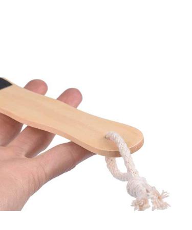 3Pcs Double Sided Foot Scraper - Exfoliating Wooden Handle Callus Remover & Foot Massage Tool (Black Foot Shape) - Premium Pedicure Solution for Smooth Feet - Buy Online on GoSupps.com