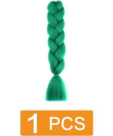 prinfantasy Ponytail Extension Crochet Braids Hair Extensions Braiding Hair Kanekalon Jumbo Braids Hair Twist Braids Synthetic Hair Tree Green Braiding Hair GBBZ024 GBBZ024 24 inch - Buy Online on GoSupps.com