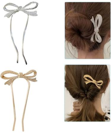 4 pieces vintage rhinestone U-shape hair stick for girls and women - Buy Online on GoSupps.com