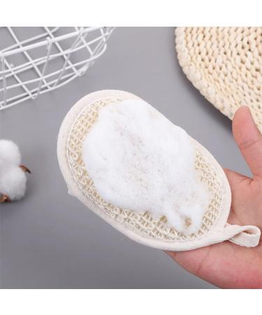 4 Pcs Natural Loofah Sponge Exfoliating Shower Pad for Men and Women - Luffa Scrubber Brush for Bath, Shower, Spa - Buy Online on GoSupps.com