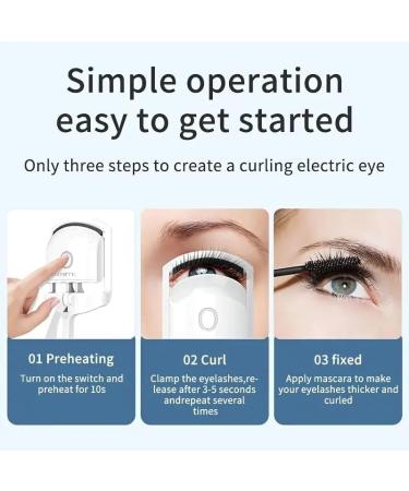 Buy Long-Lasting Electric Eyelash Curler with Heat - Perfect Curls & Perms (White) | International Shipping Available - Buy Online on GoSupps.com