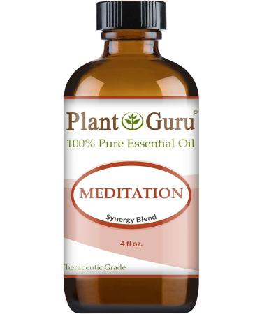 Meditation Essential Oil Blend 4 oz 100% Pure Undiluted Therapeutic Grade Great for Centering Aromatherapy Yoga and Concentration. - Buy Online on GoSupps.com