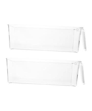 Gatuida 2pcs Boxes Refrigerator Storage Box Beer Dispenser Bin Storage Organizer Refrigerator Organizer Food 28.5X10CM As Shown