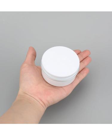 Buy Zeoabsy 10-Piece 80ml White Aluminum Jars - Perfect for Cosmetics Candles & Ointments | Includes Spatulas & Etiquette Labels - Buy Online on GoSupps.com