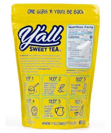 Yall Sweet Tea - 10 Pack Perfect Batch Tea Bags for Southern Sweet Tea - One Gallon Size - Caffeinated - 10 Count Pack - Buy Online on GoSupps.com