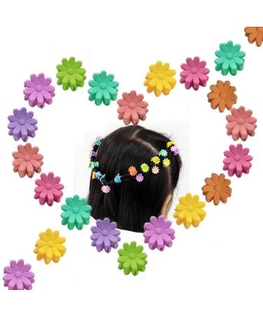 JANSONG 50 Piece Bangs Mini Hair Claw Clip Hair Pin for Little Girls Random Assorted Colored for Baby Girls Decorative Bun Thin Hair clips Jaw Clips