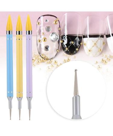 3 Pieces DIY Nail Pen Set - Double Ended Nail Dotted Wax Pen for Manicure & Nail Art Decoration Tools - Buy Online on GoSupps.com